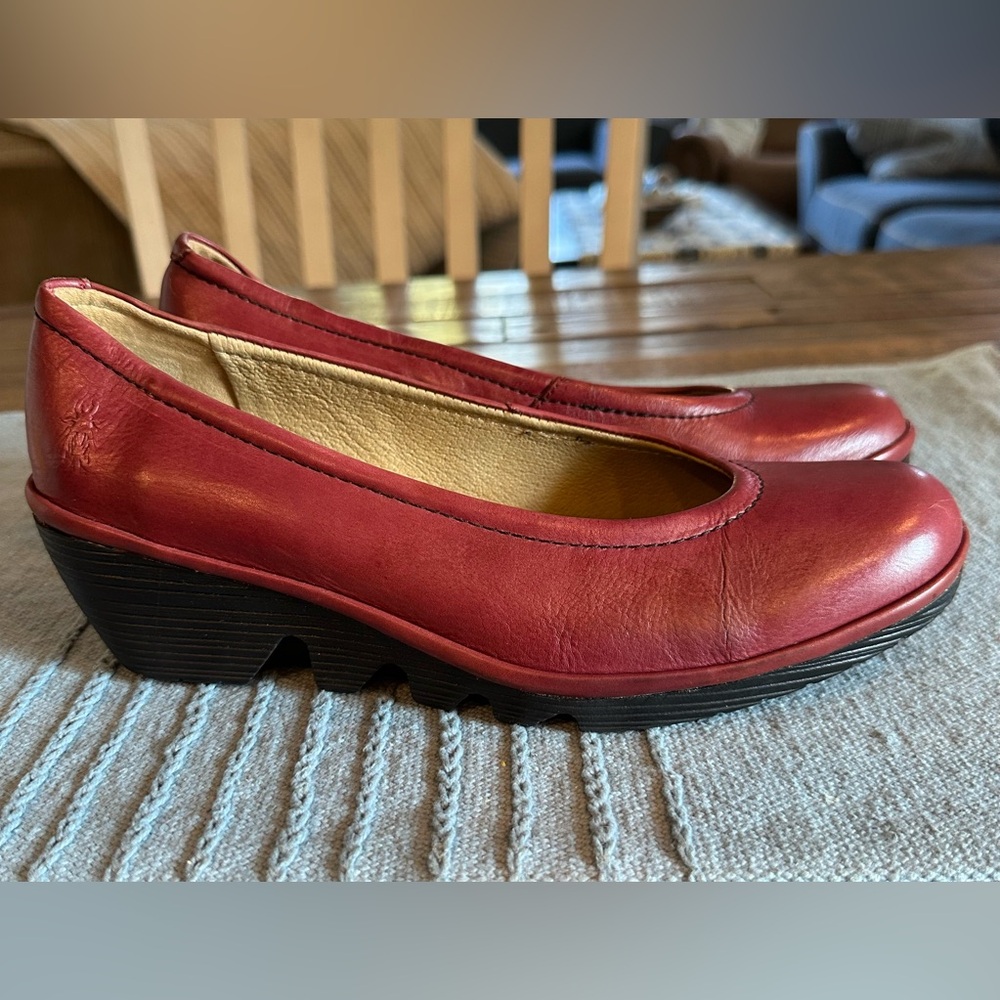 Fly London Red Wedges